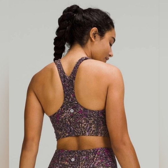 Lululemon Wunder Train Long Line Bra Medium Support C/D Racerback Topography 8 - Picture 2 of 10